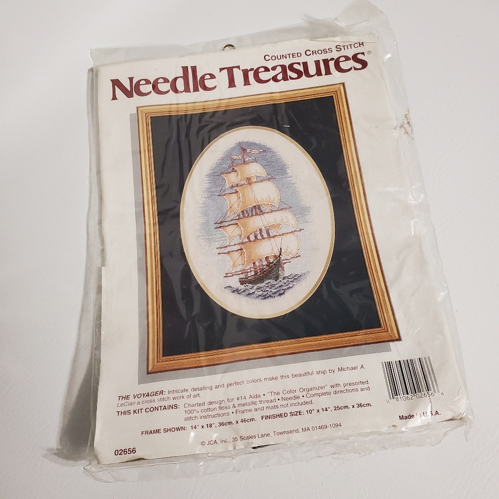 Counted Cross Stitch Kit Ship Boat Needle Treasures The Voyager